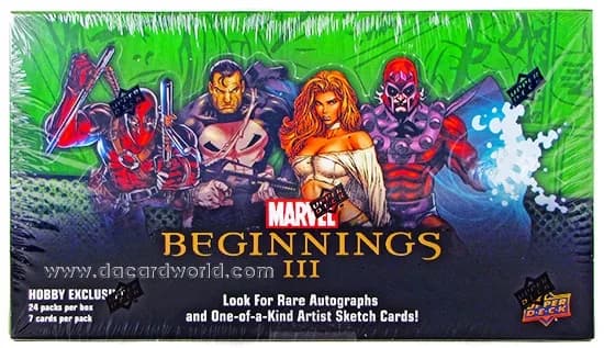 Marvel Beginnings III trading card set