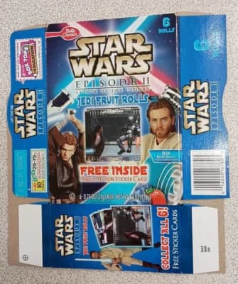 Star Wars Episode II - Jedi Fruit Rolls trading card set