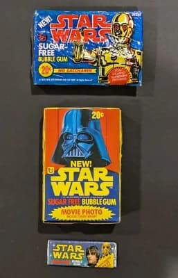 Star Wars Sugar-Free Bubble Gum Wrappers Trading Cards (1978) trading card set