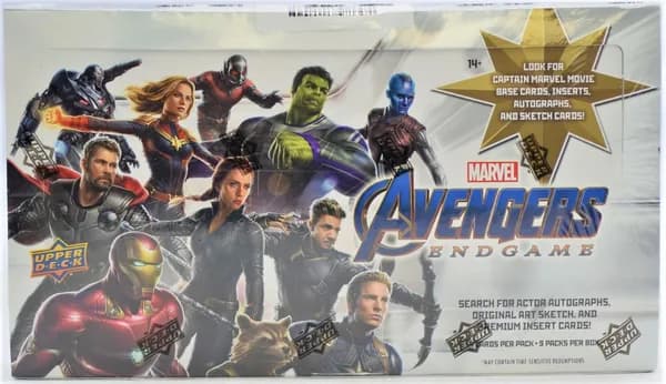 Avengers Endgame and Captain Marvel trading card set