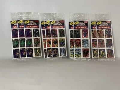 Marvel Super Heroes Stamps trading card set