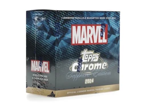2024 Topps Chrome Sapphire Marvel trading card set