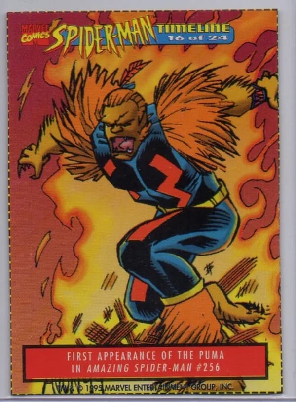 Spider-Man Timeline trading card set