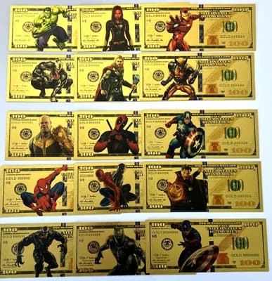 Marvel Classic Characters 24K Gold Cards trading card set
