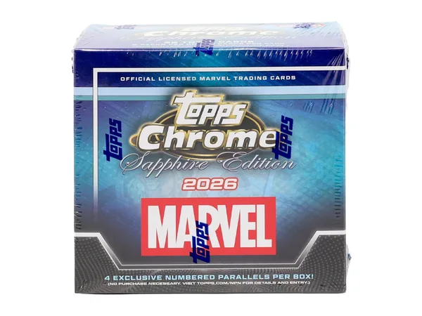 2026 Topps Chrome Sapphire Marvel Comics trading card set