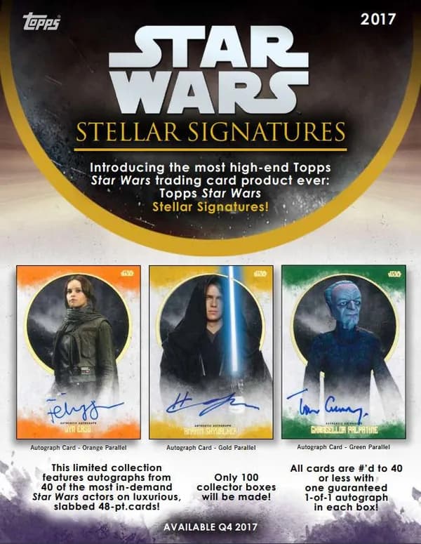 Star Wars Stellar Signatures trading card set