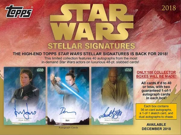 Star Wars Stellar Signatures 2018 trading card set