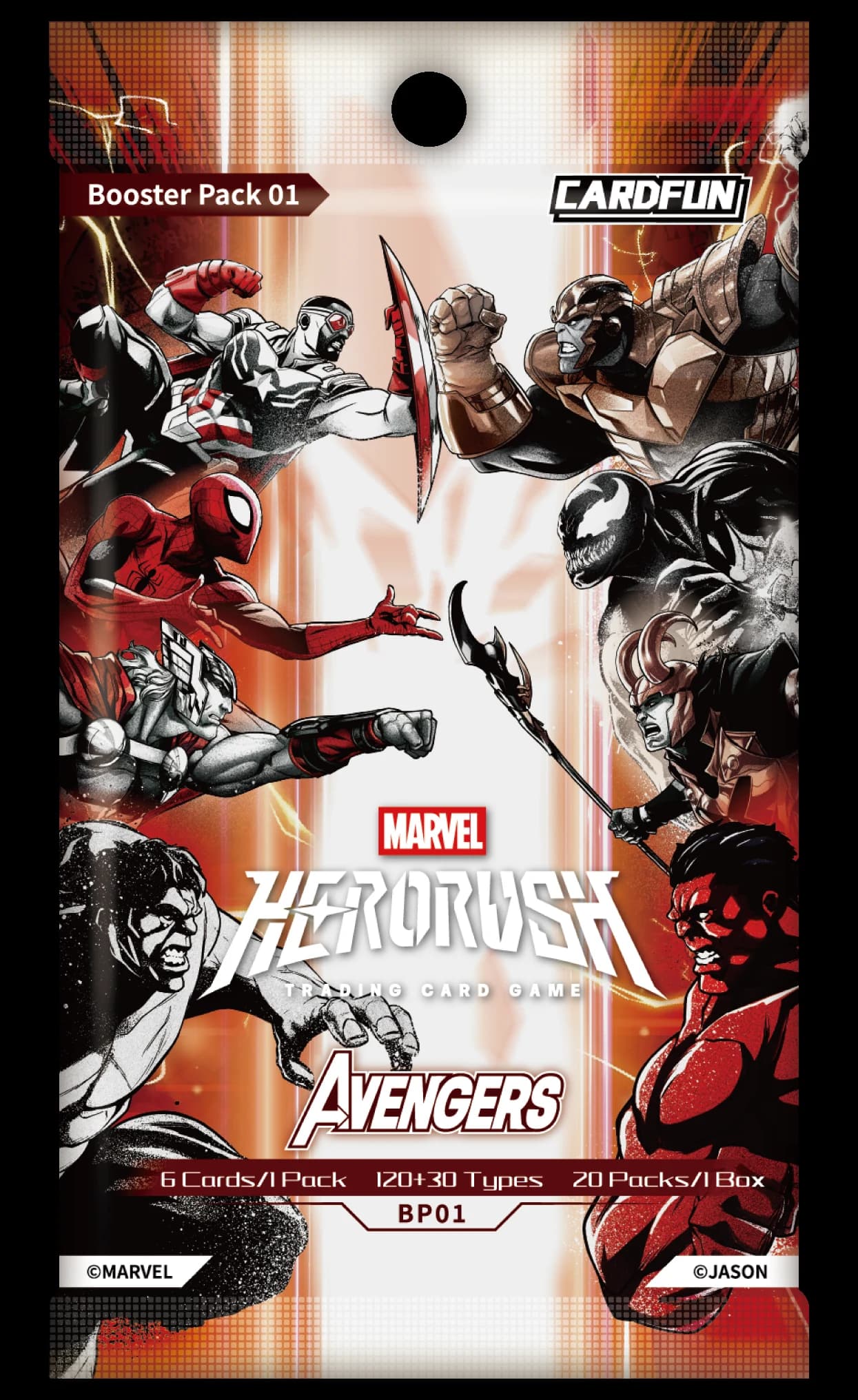 2026 Card Fun Marvel Hero Rush BP01 The Avengers trading card set