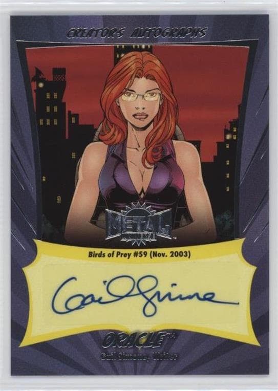 Oracle - Gail Simone (Writer), Birds of Prey (1999) #59 #CA-GS — 2025 Skybox Metal Universe Batman