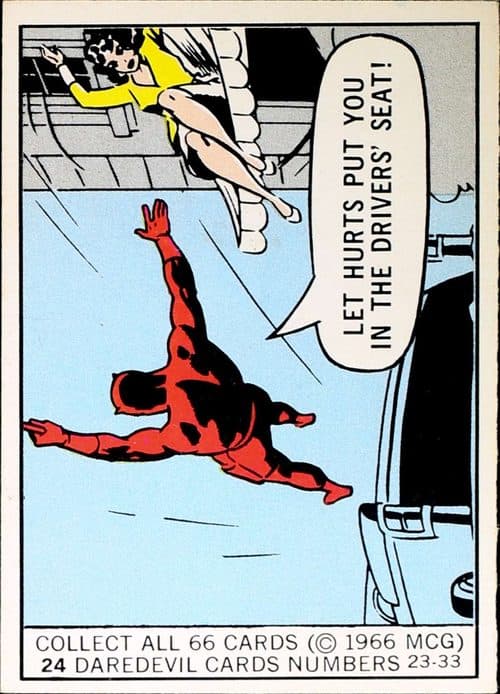 Let hurts put you in the drivers seat! #24 — 1966 Donruss Marvel Super Heroes