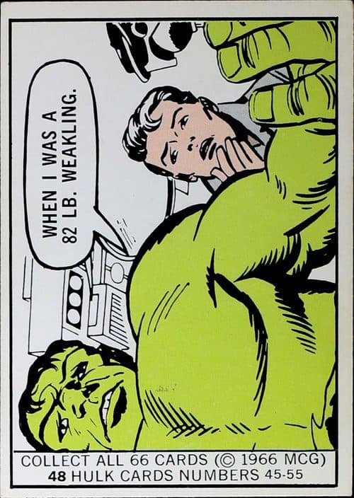 When I was a 82 LB. weakling. #48 — 1966 Donruss Marvel Super Heroes
