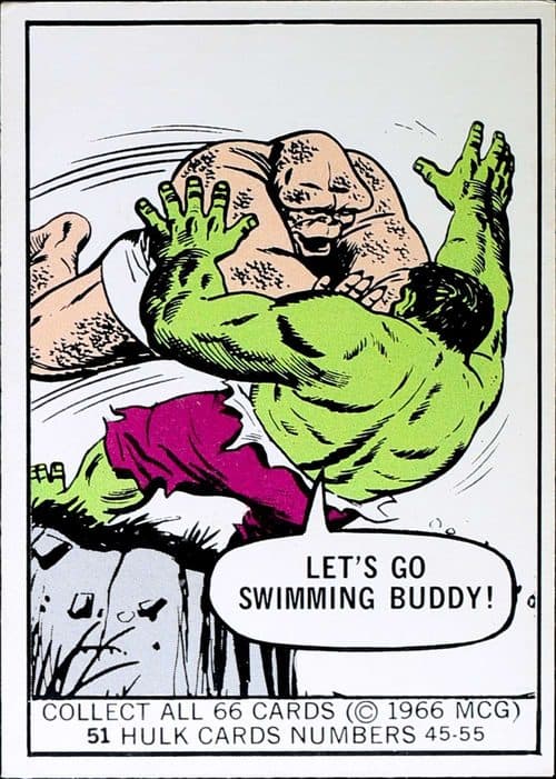 Let's go swimming buddy! #51 — 1966 Donruss Marvel Super Heroes