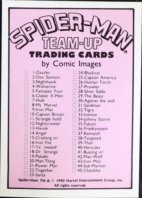 (Checklist) #45 — Spider-Man Team-Up