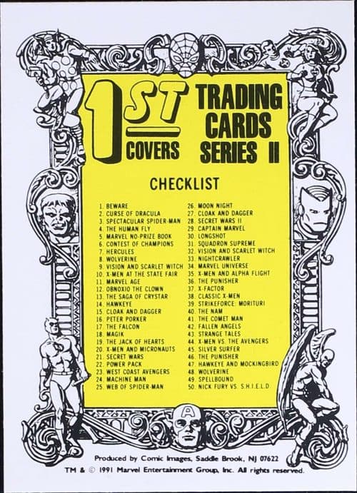 Checklist #100 — 1st Covers Trading Cards II