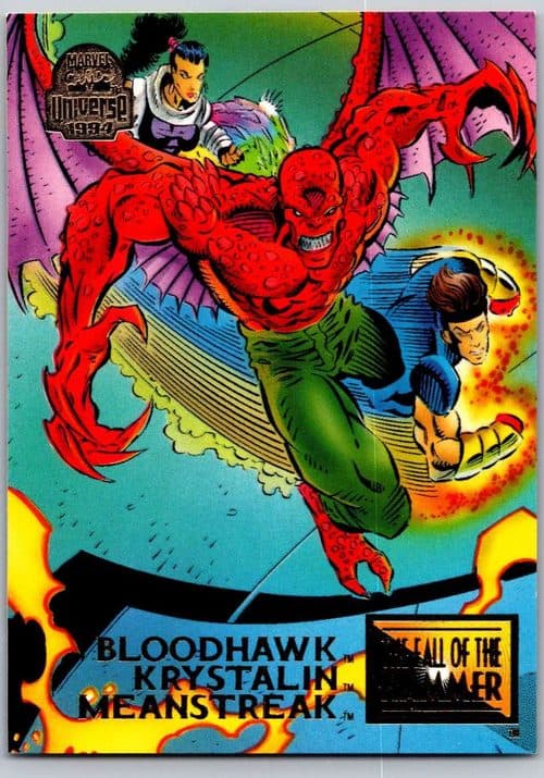 Bloodhawk & Krystalin & Meanstreak #85 — Marvel Universe 1994 (V)