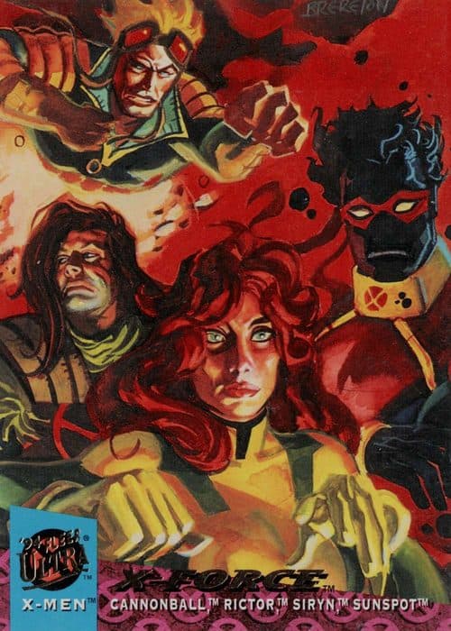 Cannonball, Rictor, Siryn, SunspotDan Brereton — Cannonball, Rictor, Siryn, Sunspot #117 — X-Men 1994 Fleer Ultra