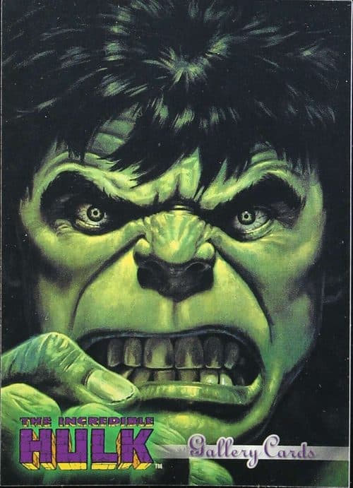 Originally presented as a cover for the pulp-l #61 — The Incredible Hulk Trading Cards