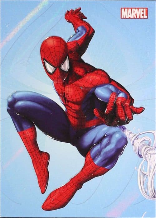 (shooting web to his left, toes en pointe) #E4 — Spider-Man Archives
