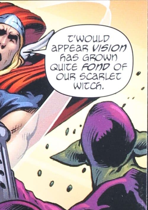 T'would appear Vision has grown quite fond of #1-18 — The Avengers: Kree-Skrull Wars