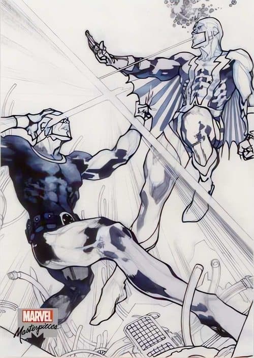 Cyclops vs. Black Bolt #PA47 — 2018 Marvel Masterpieces