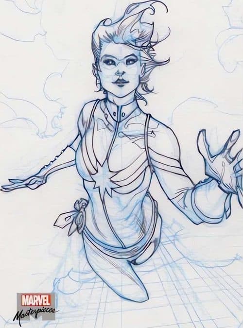 Captain Marvel #PA75 — 2018 Marvel Masterpieces