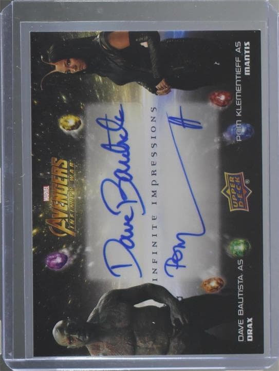 Dave Bautista/Pom Klementieff #IID-BK — 2018 Upper Deck Marvel's Avengers Infinity War