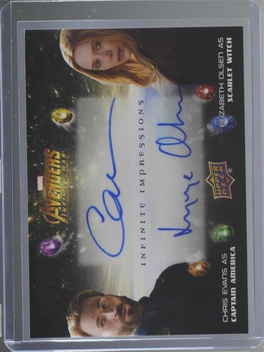 Chris Evans/Elizabeth Olsen #IID-CE — 2018 Upper Deck Marvel's Avengers Infinity War