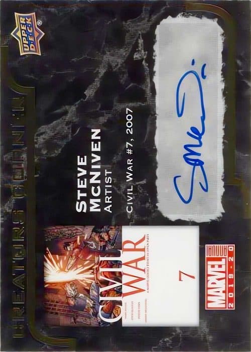 Steve McNiven #CC-SM — 2019-20 Upper Deck Marvel Annual