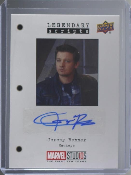 Jeremy Renner - Plaid Shirt #LS-HK — 2019 Upper Deck Marvel Cinematic Universe 10th Anniversary