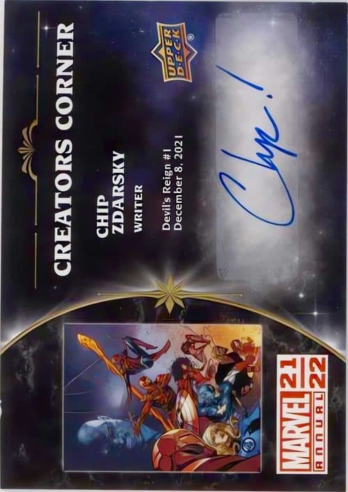 Chip Zdarsky #CC-CZ — 2021-22 Marvel Annual