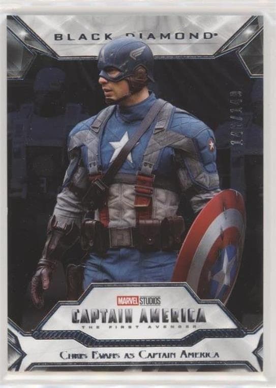 Chris Evans as Captain America #13 — 2021 Marvel Black Diamond