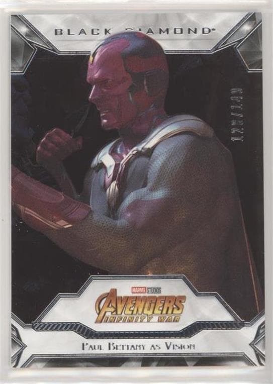 Paul Bettany as Vision #82 — 2021 Marvel Black Diamond