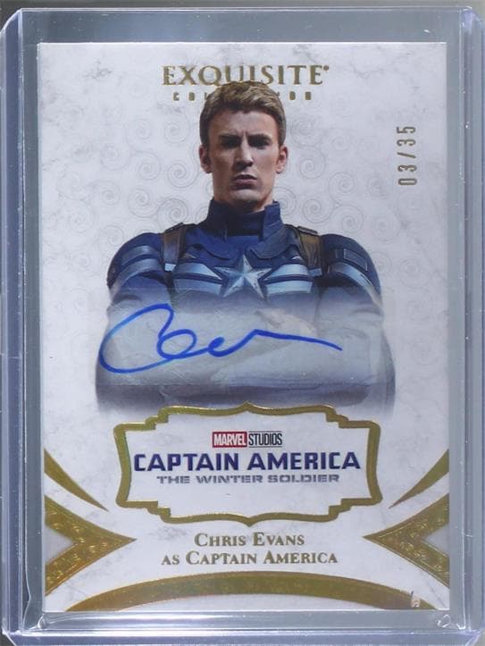 Chris Evans as Captain America #A-CE — 2021 Marvel Black Diamond