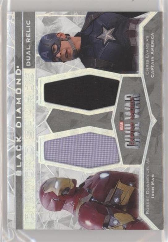 Robert Downey Jr./Chris Evans #DS2-CW1 — 2021 Marvel Black Diamond