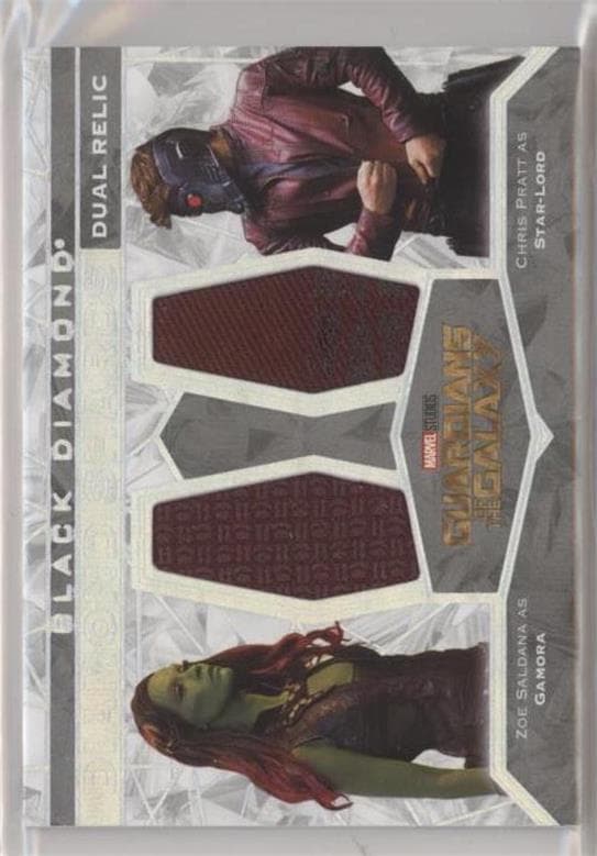 Zoe Saldana/Chris Pratt #DS2-GOTG — 2021 Marvel Black Diamond