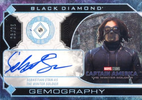 Sebastian Stan as Bucky Barnes #G-SS — 2021 Marvel Black Diamond