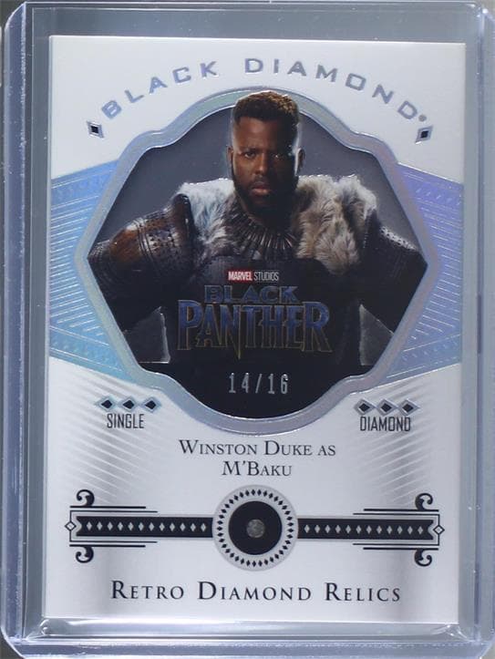 Winston Duke as M'Baku #RDR-48 — 2021 Marvel Black Diamond