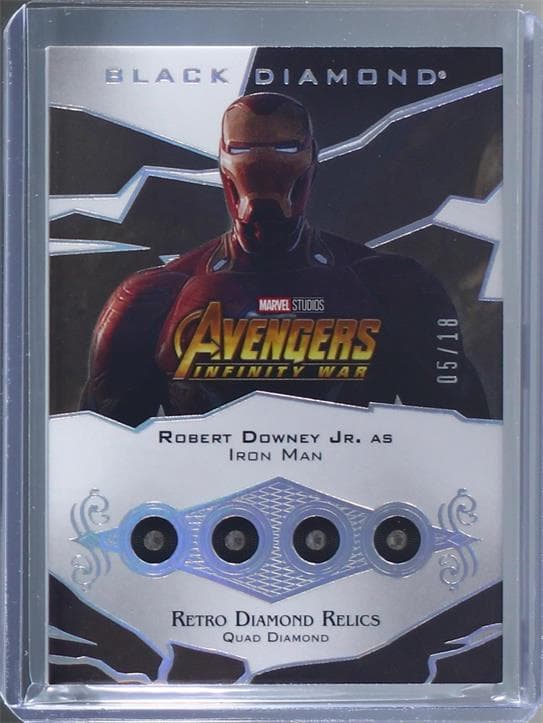 Robert Downey Jr. as Iron Man #RDR-54 — 2021 Marvel Black Diamond
