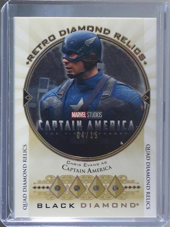 Chris Evans as Captain America #RDR-6 — 2021 Marvel Black Diamond