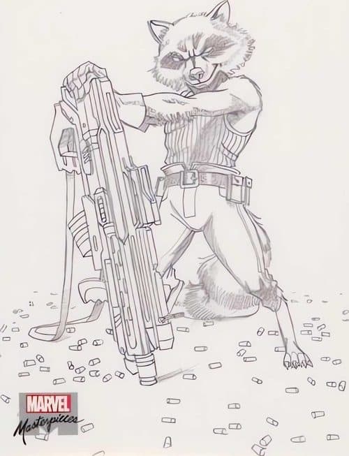 Rocket Raccoon #AP-61 — 2022 Upper Deck Marvel Masterpieces