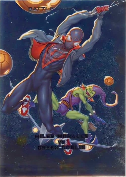 Miles Morales vs. Green Goblin #BS-7 — 2022 Upper Deck Marvel Masterpieces