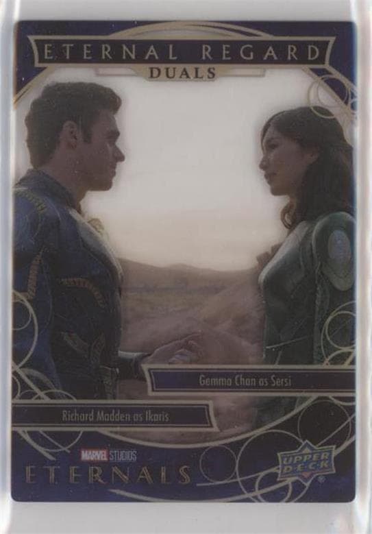 Richard Madden as Ikaris/Gemma Chan as Sersi #DER-1 — 2022 Upper Deck Marvel Studios Eternals
