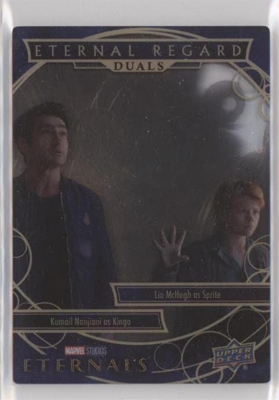Kumail Nanjiani as Kingo/Lia McHugh as Sprite #DER-4 — 2022 Upper Deck Marvel Studios Eternals