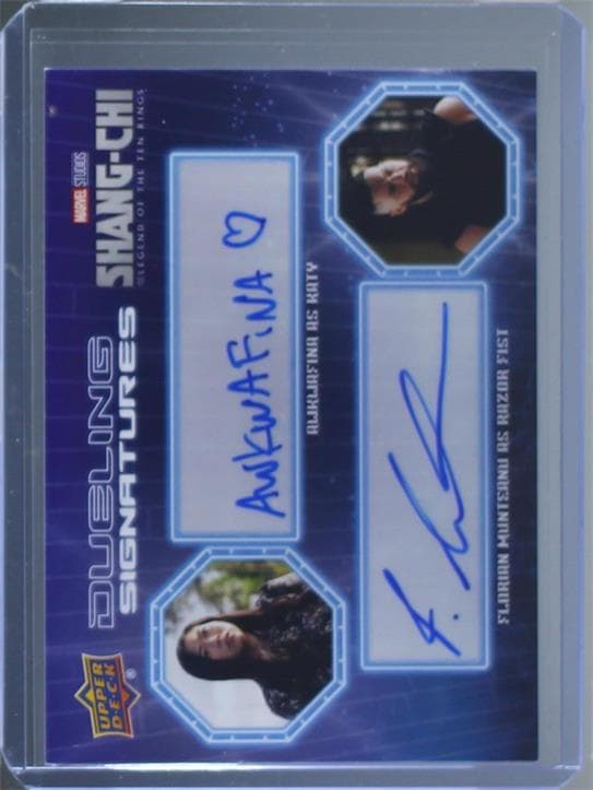 Awkwafina as Katy/Florian Munteanu as Razor Fist #DS-AFM — 2022 Upper Deck Marvel Studios Shang-Chi and the Legend of the Ten Rings