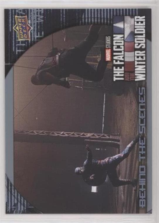Wyatt Russell with Anthony Mackie on High Tension Wires #BS-10 — 2022 Upper Deck Marvel Studios The Falcon and the Winter Soldier