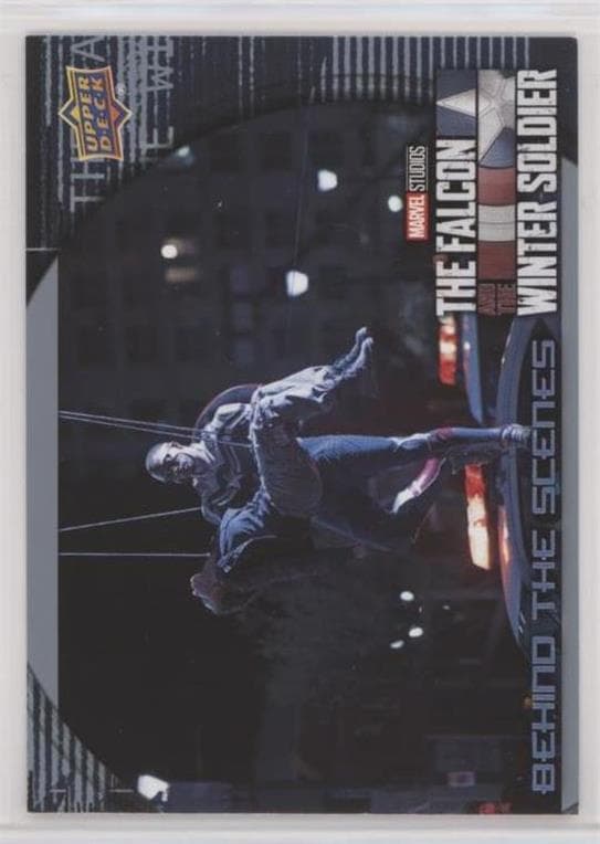 Anthony Mackie and Erin Kellyman on High Tension Wires #BS-12 — 2022 Upper Deck Marvel Studios The Falcon and the Winter Soldier