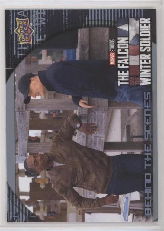 Anthony Mackie and Kevin Feige on Set #BS-13 — 2022 Upper Deck Marvel Studios The Falcon and the Winter Soldier