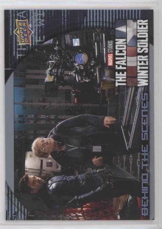 Sebastian Stan and Kari Skogland on Set #BS-4 — 2022 Upper Deck Marvel Studios The Falcon and the Winter Soldier