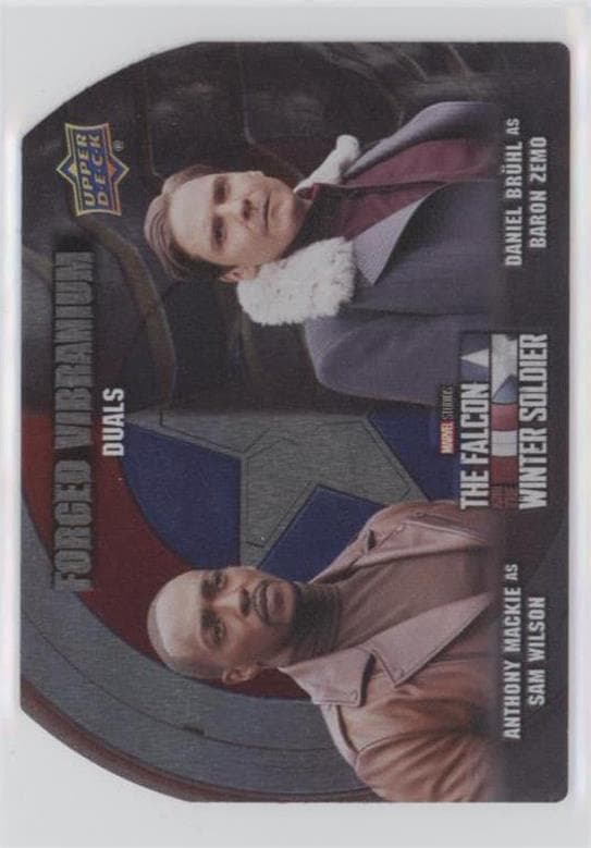 Anthony Mackie as Sam Wilson/Daniel Bruhl as Baron Zemo #DFV-2 — 2022 Upper Deck Marvel Studios The Falcon and the Winter Soldier