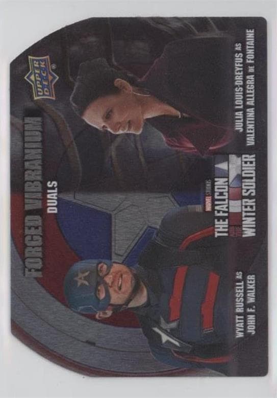Wyatt Russell as John F. Walker/Julia Louise-Dreyfus as Valentina Allegra de Fontaine #DFV-3 — 2022 Upper Deck Marvel Studios The Falcon and the Winter Soldier